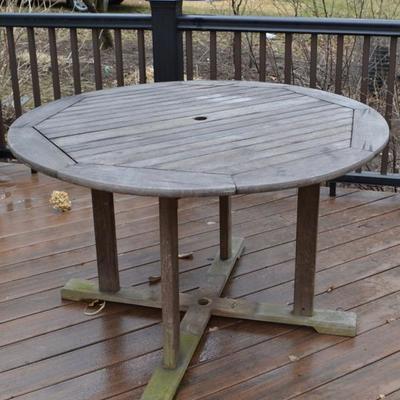 Teak patio table