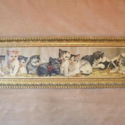 Framed kittens print