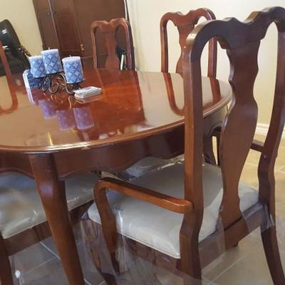 $300 7-piece Cherry Dining Set with leaf. Make a reasonable offer.