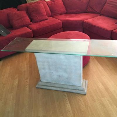 glass top pedestal table 