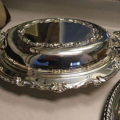 wallace silver plate covered dish