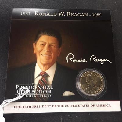 President Reagan Dollar w/ Folder