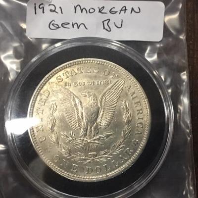 1921 Morgan Dollar GEM BU
