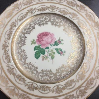 2 Decorative Plates- Laurelton w/ Rose, Baronet Czech