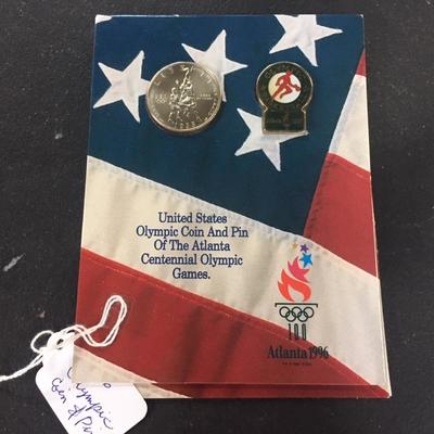Official Atlanta 1996 Olympic Coin & Pin