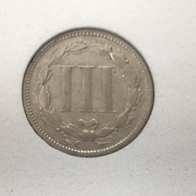 Rare 1857 Silver 3 Cent Piece