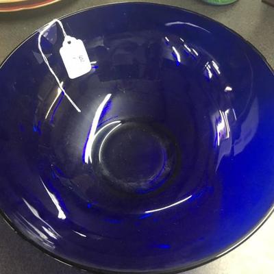 Vintage Blue Cobalt Salad Bowl