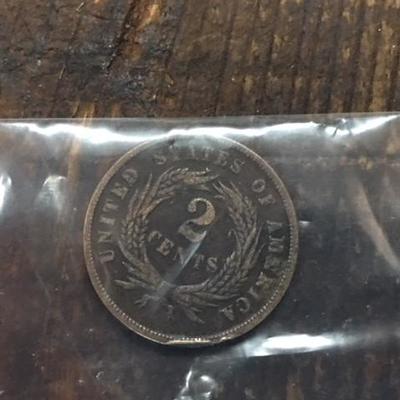 Rare 1866 2 Cent Piece