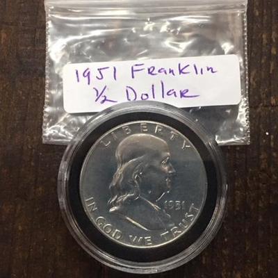 1951 Franklin 1/2 Dollar
