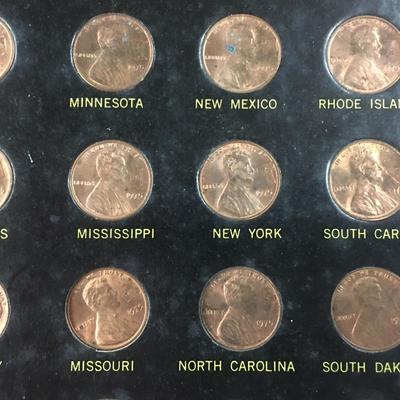 Penny Set-Land of the USA-Stamped w/ States 1975
