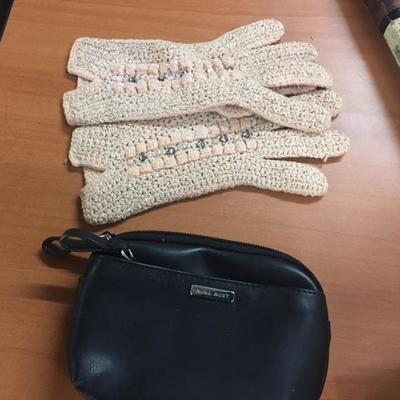 Vintage Gloves & Nine West Pouch