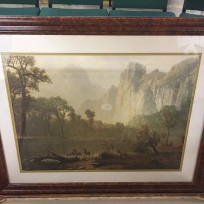 Yosemite Print Signed Albert Bierstadt
