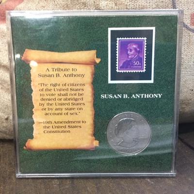 Susan B. Anthony Tribute Coin & Stamp
