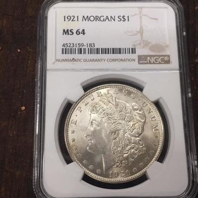 1921 MS64 Morgan Dollar
