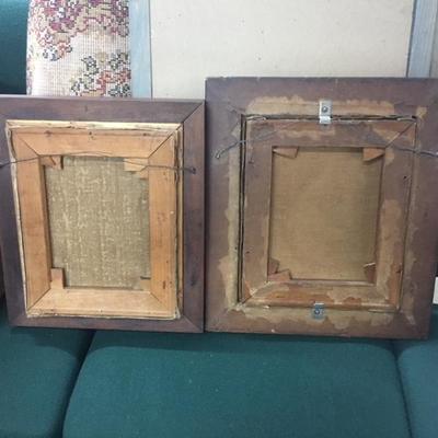 2 Wonderful Original Oil Portraits of a Woman, One Signed F Knop. Very Old Wood Frames