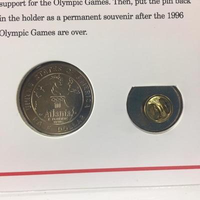 Official Atlanta 1996 Olympic Coin & Pin