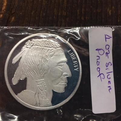 Indian Head Silver Proof-1 Troy Oz.