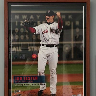 Lester No Hitter Poster Autographed 