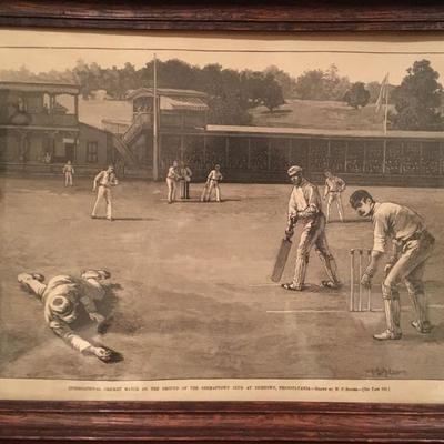 Harper's Weekly Cricket Print 