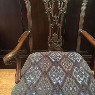 Pierced Splat Turn of the Century Claw Foot Chairs, set of TEN