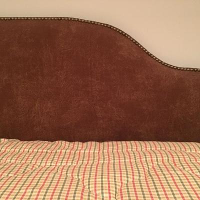 Upholstered Headboard with Nailhead Trim, Queen