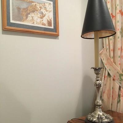 Candle Stick Lamps, Pair 
