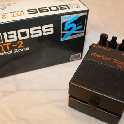 Item # 37 Boss MT-2 Metal Zone Pedal 

Price: $60.00

Product Information

Suitable for hard rock or metal bands, the Boss MT-2...