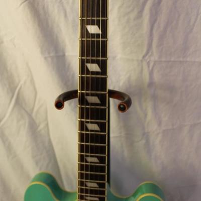 Item #11 Very Rare Limited-Edition Epiphone Casino Electric Guitar in Turquoise

Price: $645.00

The Epiphone Casino might be the House...