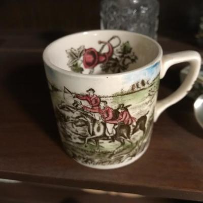 Johnson Bros hunters demitasse cup