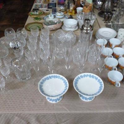 Waterford crystal, Rosenthal crystal, Wedgwood compotes
