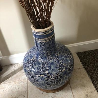 Blue/White large porcelain vase