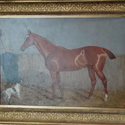 Callender Goldsmith painting of Equines. There are two. 