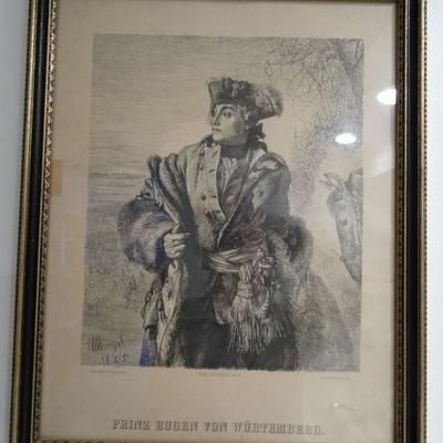 Pair of early engravings dated 1855