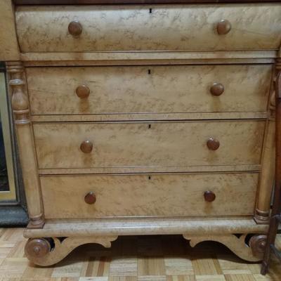 Early 19th century birds eye maple chest.