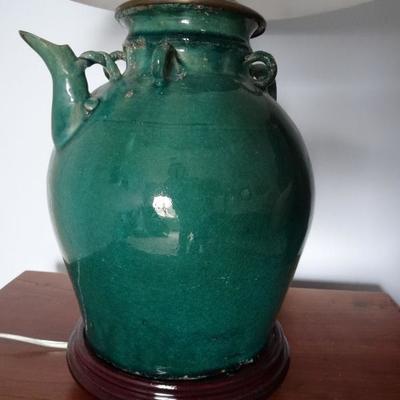 Chinese antique  jug converted to lamp. 