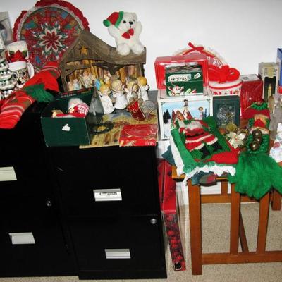 2 drawer file cabinets and Christmas