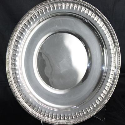 Reed & Barton "Riviera" Silverplate 17" Round Torte/Serving Tray