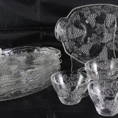 Anchor Hocking "Vintage " Snack Tray w/ Cup (5 sets)