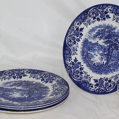 Broadhurst Staffordshire England "The English Scene" Luncheon Plates (4)