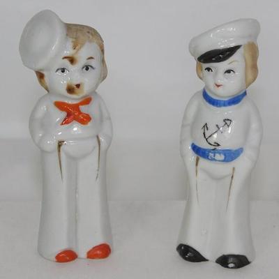 Japan Handpainted Porcelain Sailor Girl Figurines