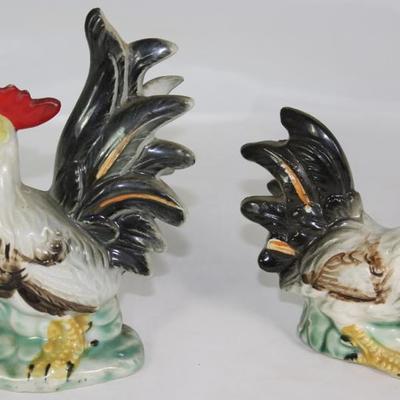 Vintage Japan Handpainted Hen & Rooster Set
