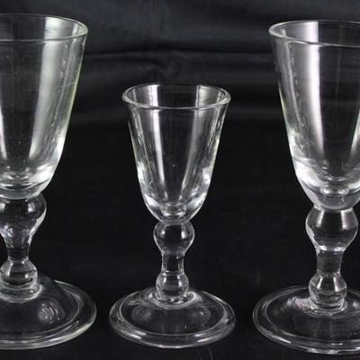 "Baluster" by Royal Leerdam (The Netherlands) Crystal Goblets: Water (8 ea.), Wine/Cordial (6 ea), Iced Tea (1) & Wine (1)