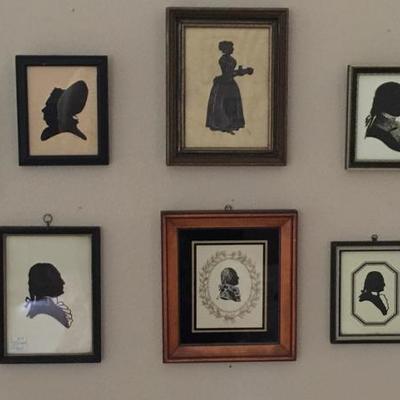Collection of Various Types of Vintage Silhouettes 