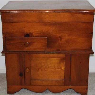 Antique Dry Sink.  Top Lifts for storage of Pitcher and Bowl.  Single Side Drawer for bath/Shaving Accessories and a bottom drawer for...