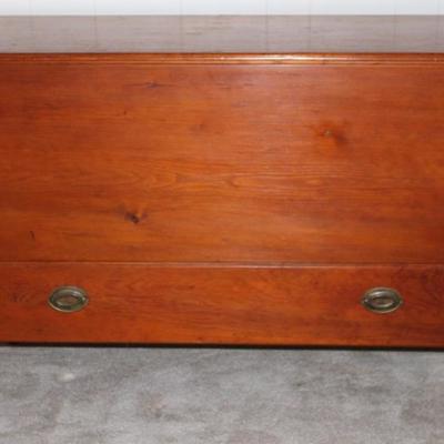 Antique Cedar Lined Blanket Chest with Bottom Drawer