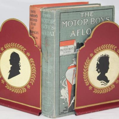 Vintage Silhouettes on Tin Bookends