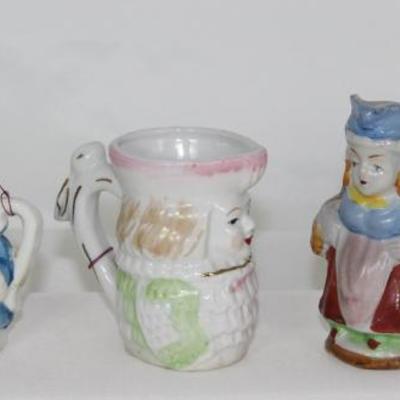 Japan Handpainted Various Small Toby Mugs