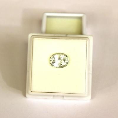 3.00 CT MIN 11x9MM oval White Topaz gemstone,  Quantum Cut
