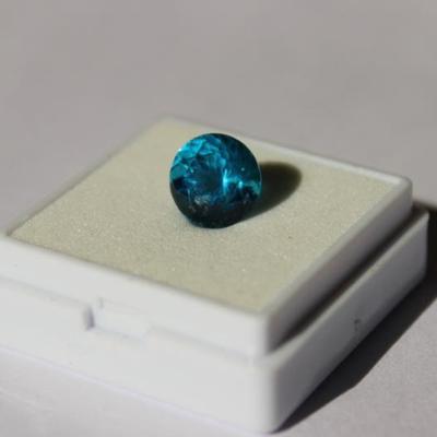 1.50 CT MIN 8MM RD Paraiba Ice Simulant Tourmaline  gemstone, blue
