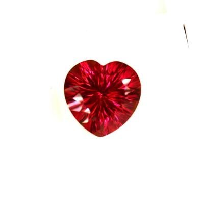 14.50 CT MIN 16x16MM treated Crimson Red Topaz  gemstone, heart

